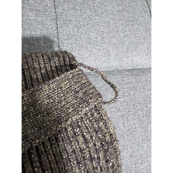 Antonio Melani XL Green Brown‎ Puff Sleeve Rib Knit Waist Tie Bow - Picture 8 of 8